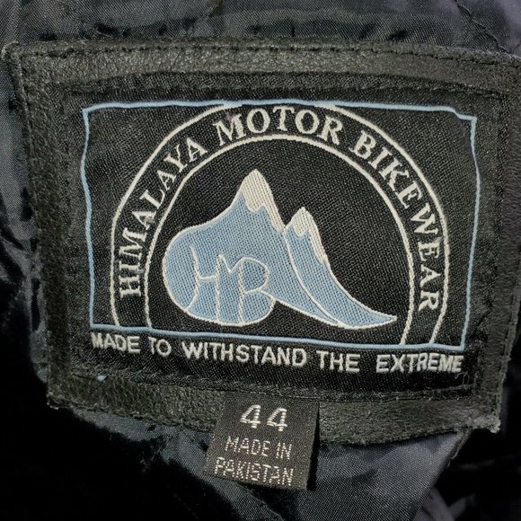 Himalaya Motor BikeWear Leather Biker Motorcycle Jacket Heavy Weight Men's 44 - Picture 4 of 5